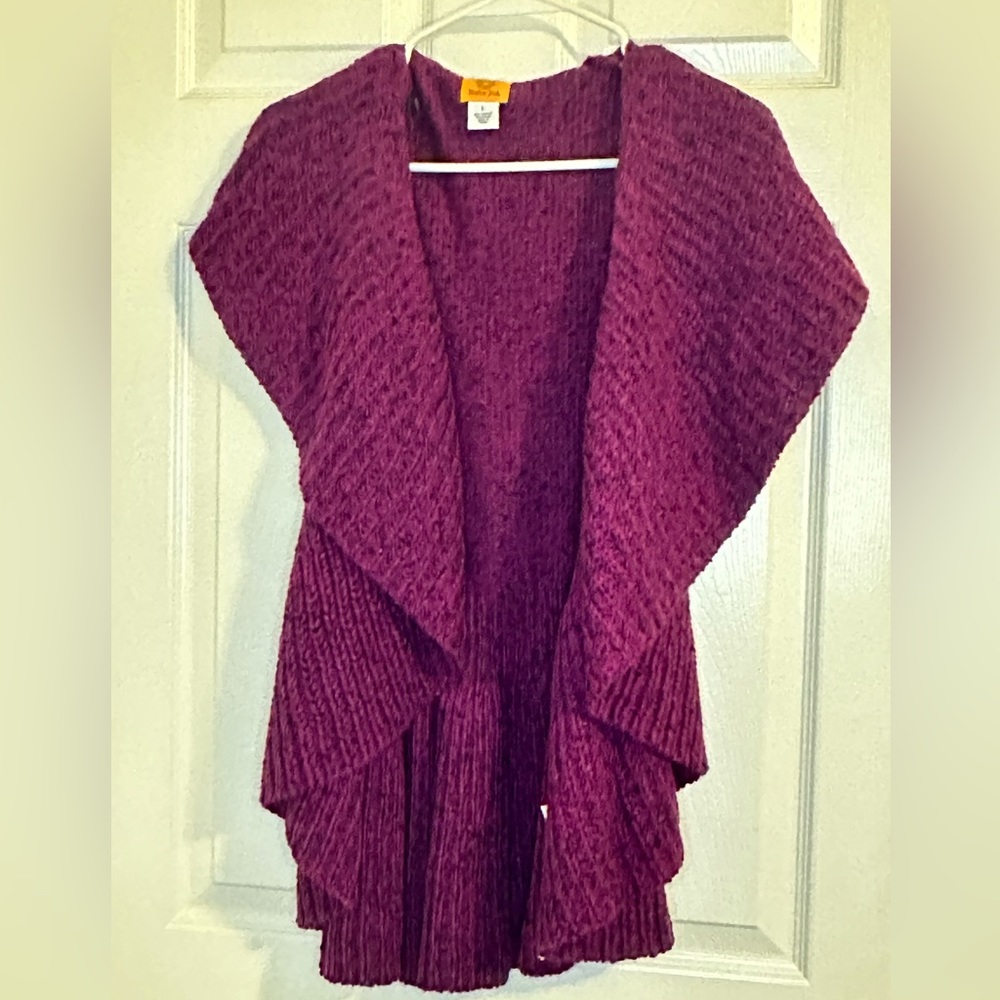 Ruby Rd. Sleeveless open drape front sweater vest